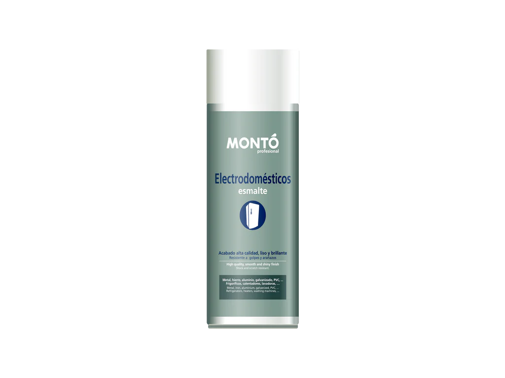 Montospray Electrodomésticos | Esmalte Acrílico Blanco Brillo en Spray | Reparación Rápida y Acabado Uniforme (Blanco)